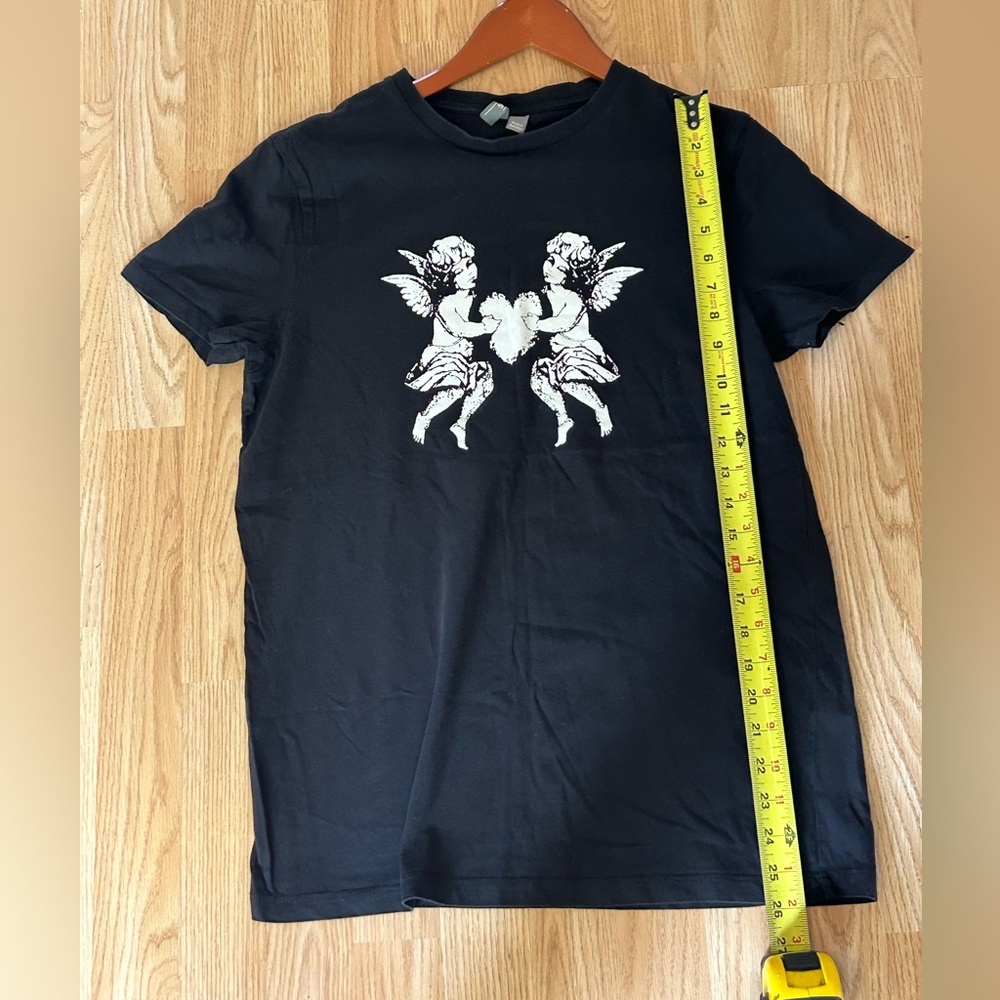5/$20🎉 ASOS Men’s Graphic Black T-Shirt Tee Cupid Medium - Picture 5 of 6